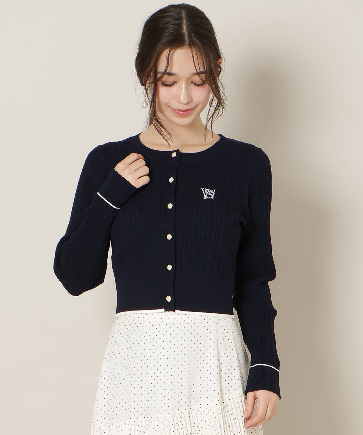 WILLSELECTION「ミニケーブルコンパクトカーディガン」|カーディガン|