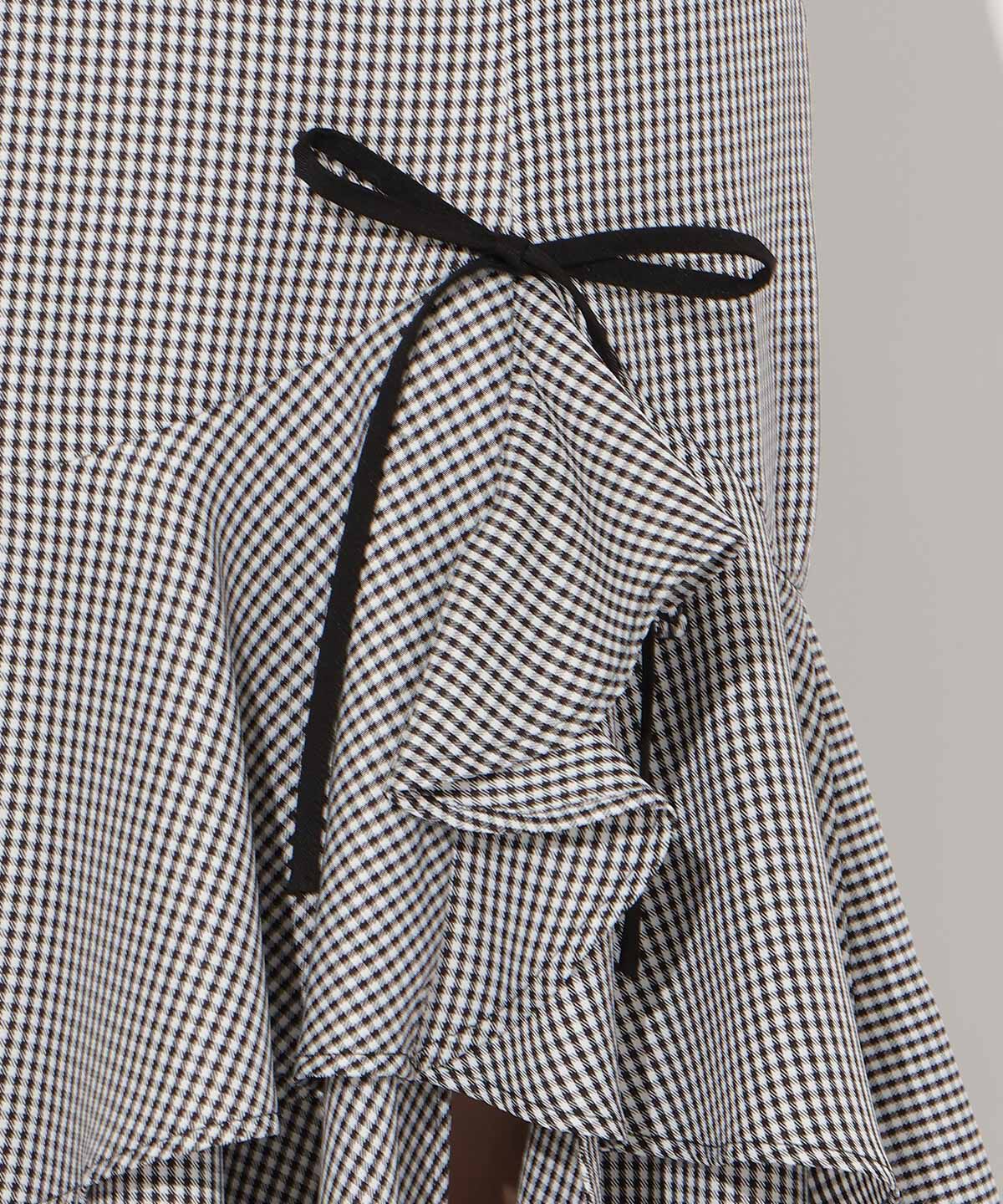 WILLSELECTION「スリットデザインラッフルリボンスカート」|フレア|