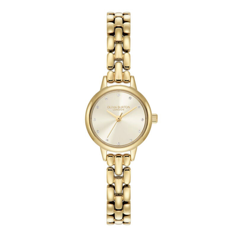 OLIVIA BURTON 「〈OLIVIA BURTON(ｵﾘﾋﾞｱﾊﾞｰﾄﾝ)〉ｸﾗｼｯｸｽ ﾐﾆｼﾙﾊﾞｰ ﾎﾜｲﾄ ｻﾝﾚｲ ｺﾞｰﾙﾄﾞﾌﾞﾚｽﾚｯﾄ」|腕時計|YELLOW GOLD