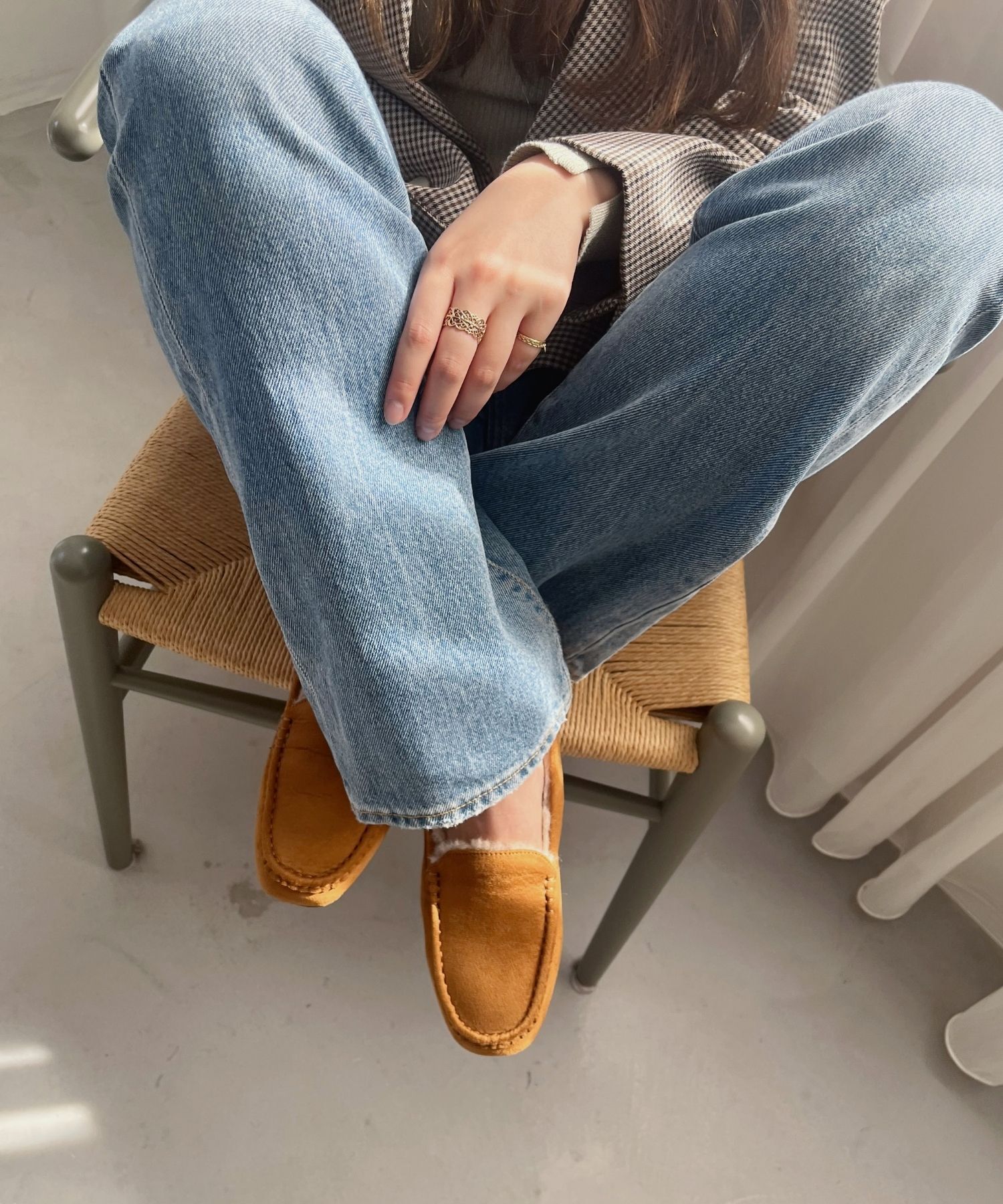 WA Oriental TRaffic「【累計5万足突破】 もこもこ ムートンシューズ /12311 モカシン フェイク ファー 再入荷 フラット」|パンプス|CAMEL