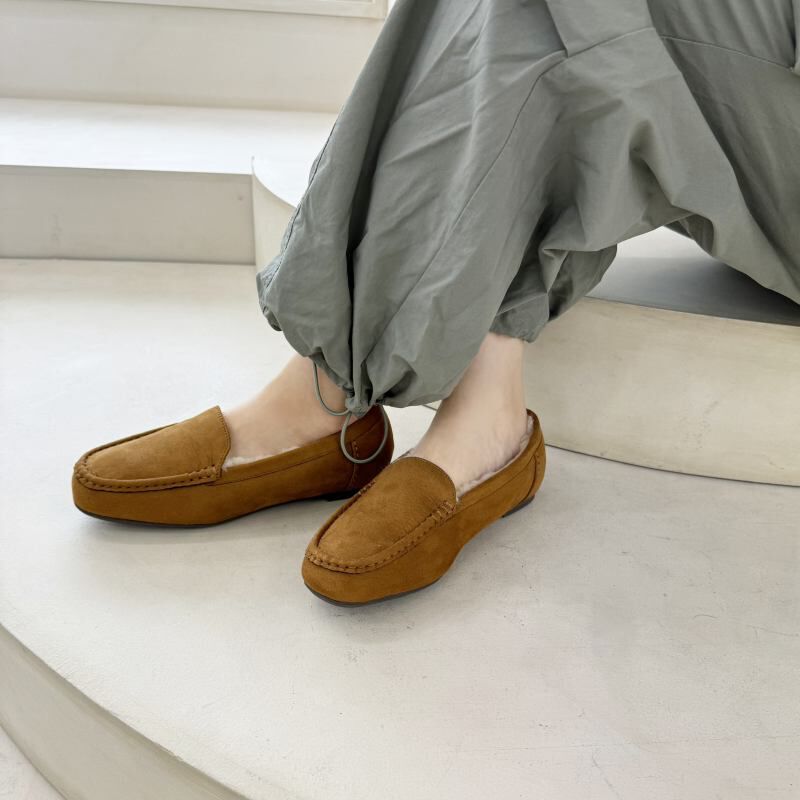 WA Oriental TRaffic「【累計5万足突破】 もこもこ ムートンシューズ /12311 モカシン フェイク ファー 再入荷 フラット」|パンプス|