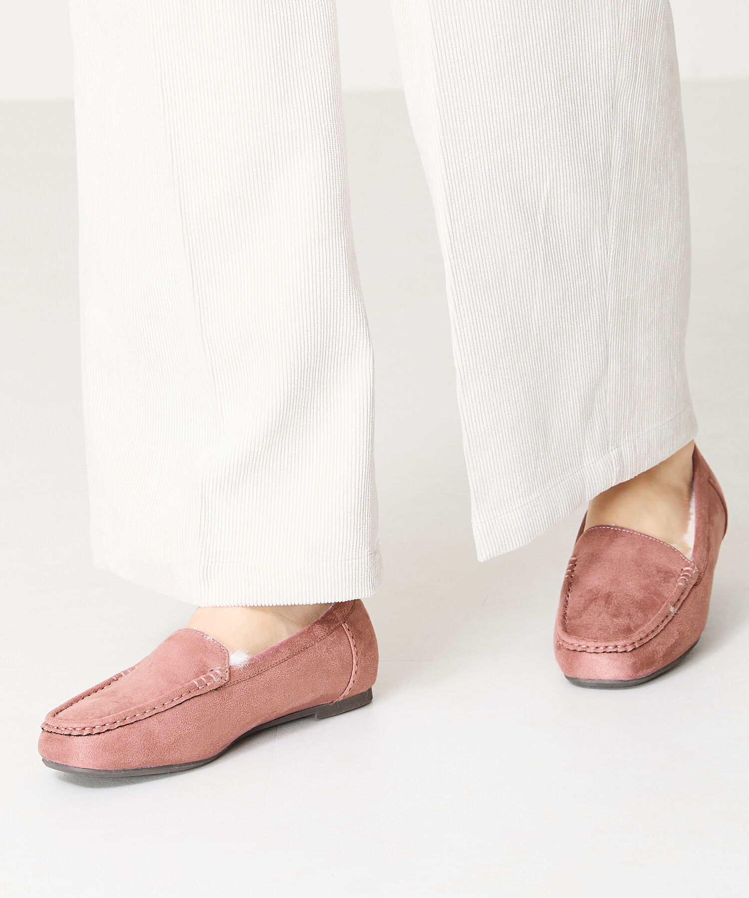 WA Oriental TRaffic「【累計5万足突破】 もこもこ ムートンシューズ /12311 モカシン フェイク ファー 再入荷 フラット」|パンプス|