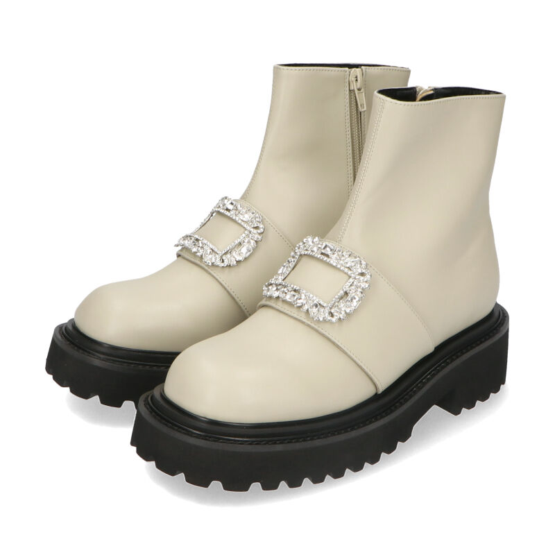 ORiental TRaffic「ビジューモチーフタンクソールブーツ/31432」|ショートブーツ|