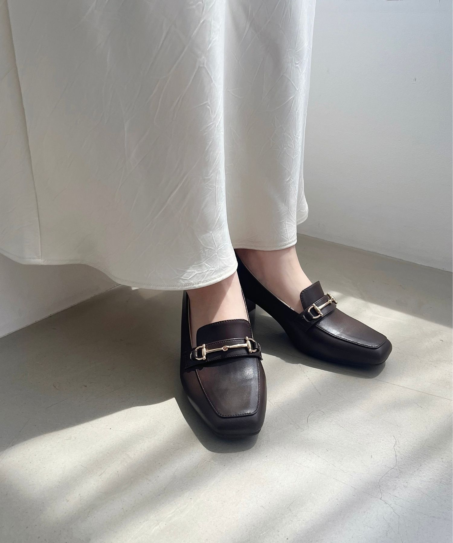 ORiental TRaffic「【跳べるパンプス/シリーズ累計１５０万足突破 】ビット ヒールローファー /R-3214 厚手クッション」|パンプス|