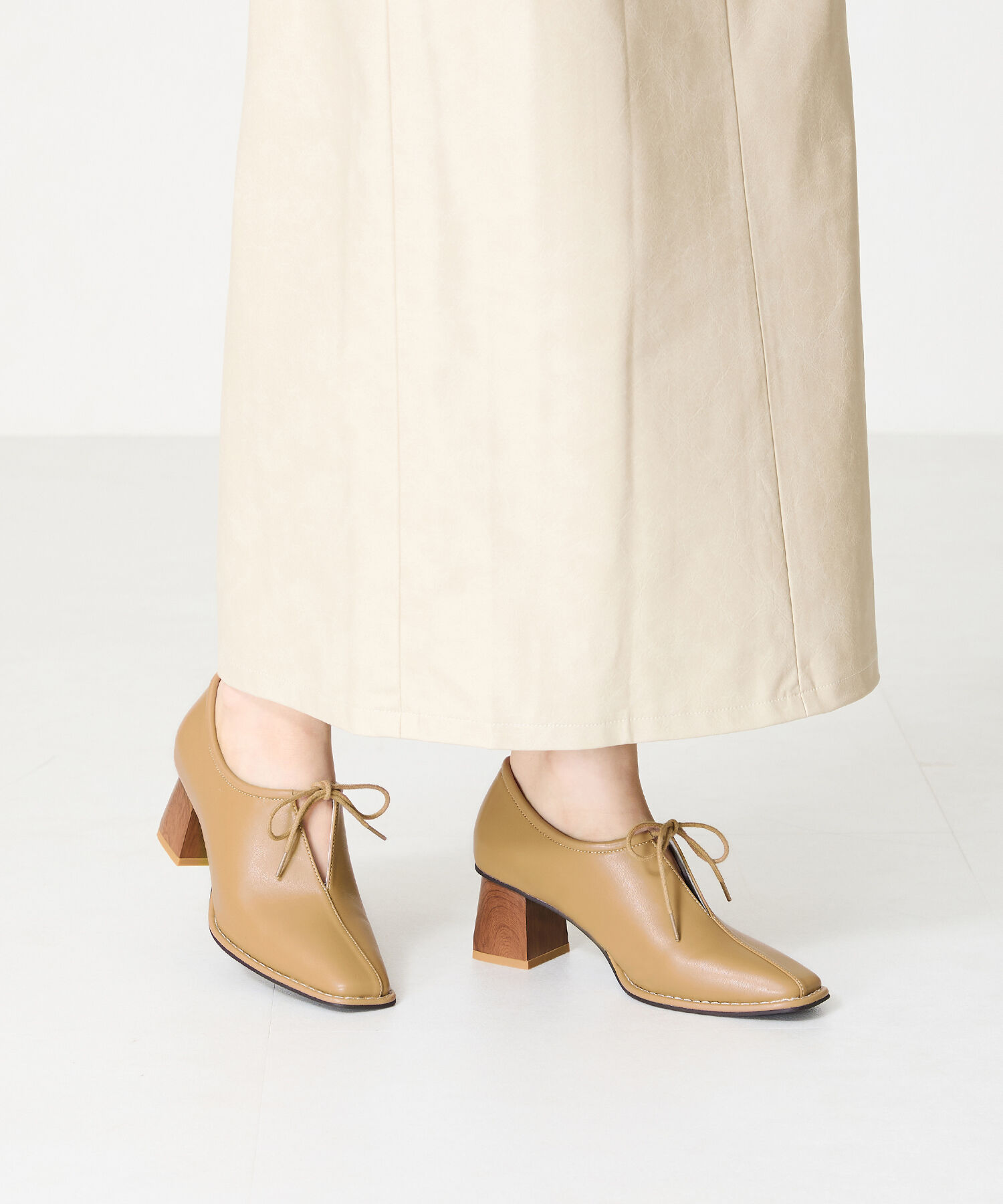 ORiental TRaffic「ウッド ヒール 甲深 パンプス /41307」|パンプス|