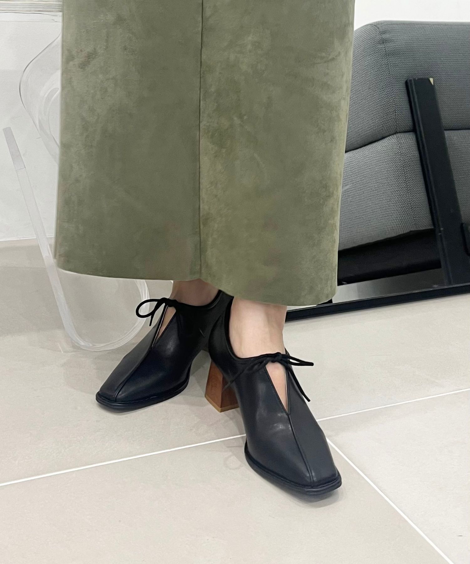 ORiental TRaffic「ウッド ヒール 甲深 パンプス /41307」|パンプス|