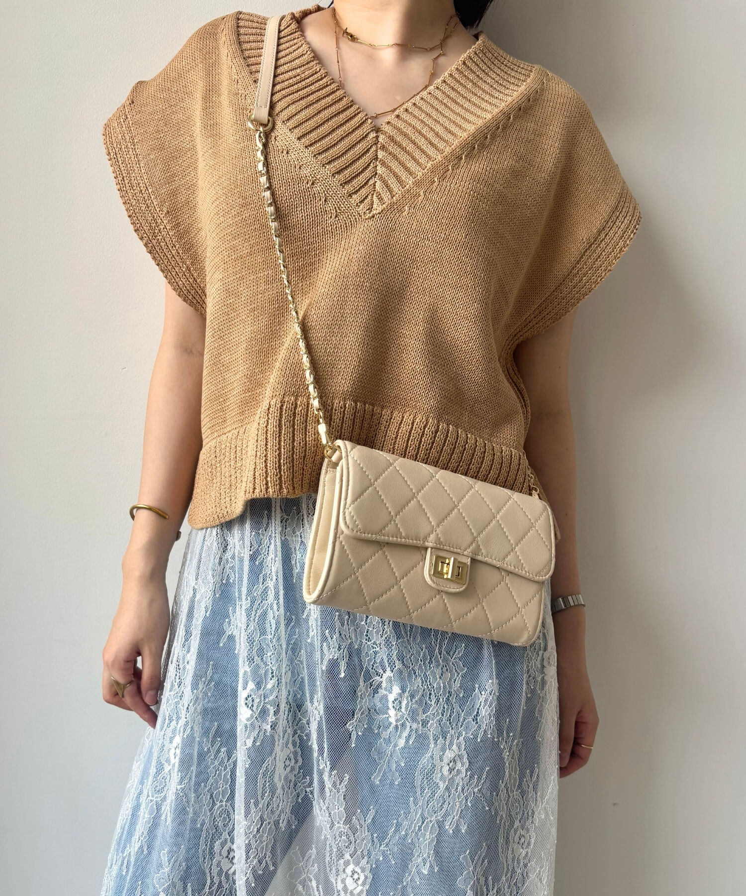 ORiental TRaffic「【BAG】キルティングお財布バッグ/BA-238 トレンド 人気 フェミニン カジュアル」|ショルダー・メッセンジャー|