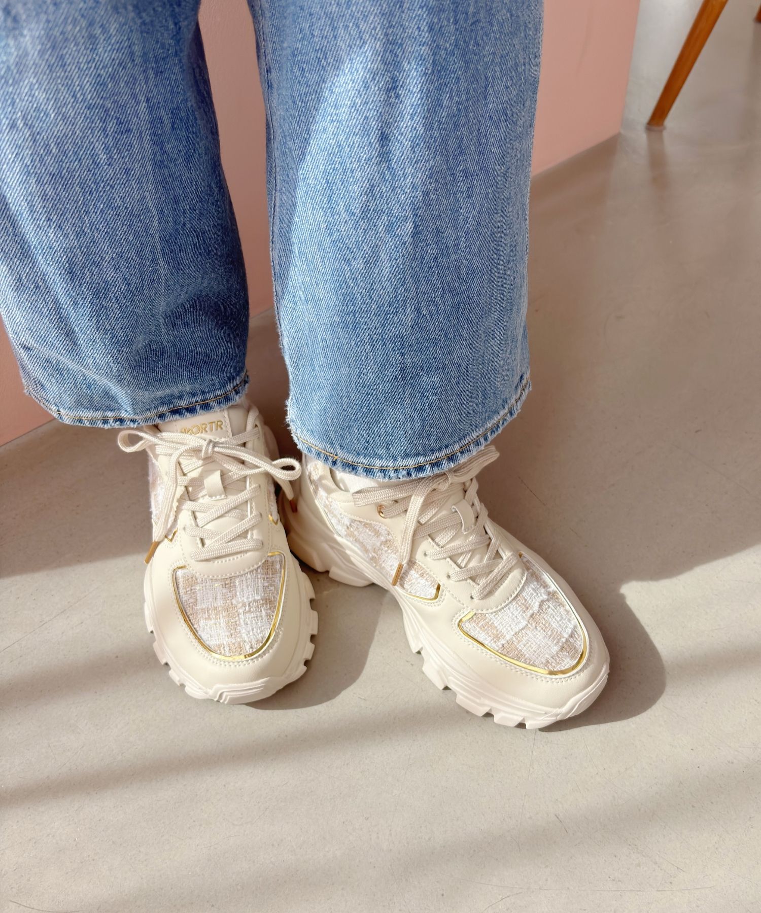 ORiental TRaffic「2WAYシューレースツイードスニーカー/OT3746」|スニーカー|