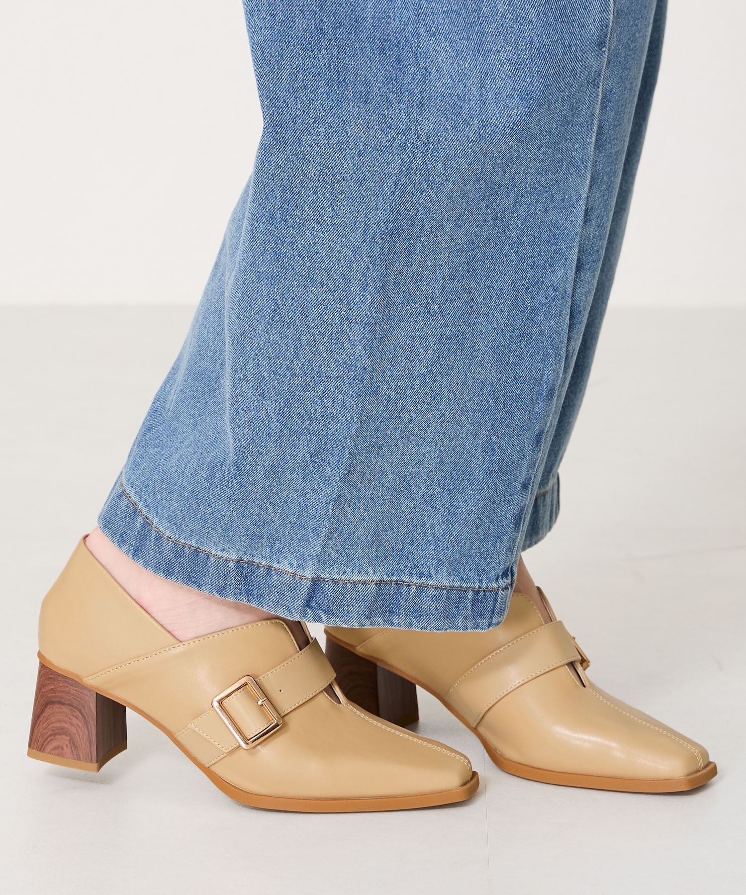 ORiental TRaffic「ウッドヒールベルトパンプス/51103 パンプス トレンド 人気 売れてる」|パンプス|