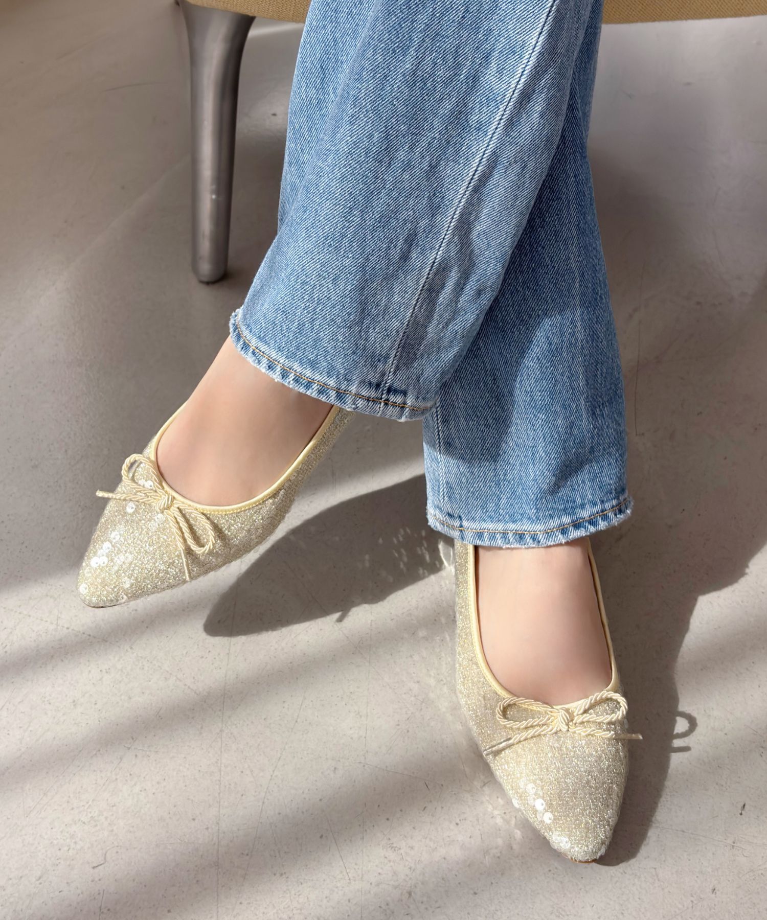 ORiental TRaffic「スパンコールバレエシューズ/51109 バレエシューズ パンプス 人気 トレンド」|パンプス|