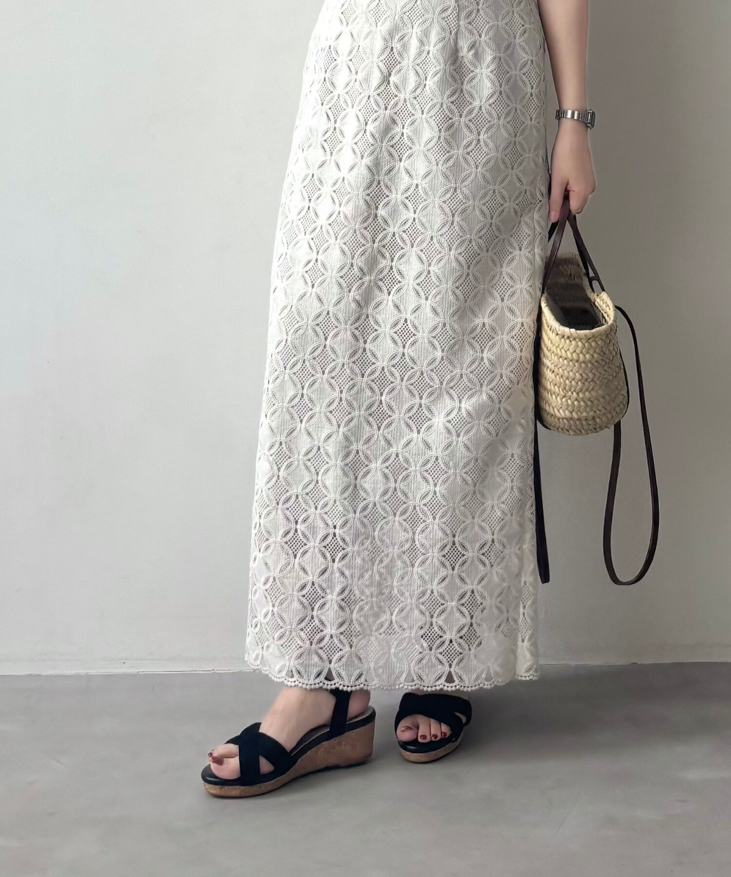 WA Oriental TRaffic「アーモンドトゥクロスウエッジサンダル/52201 サンダル トレンド 人気 クッション」|サンダル|