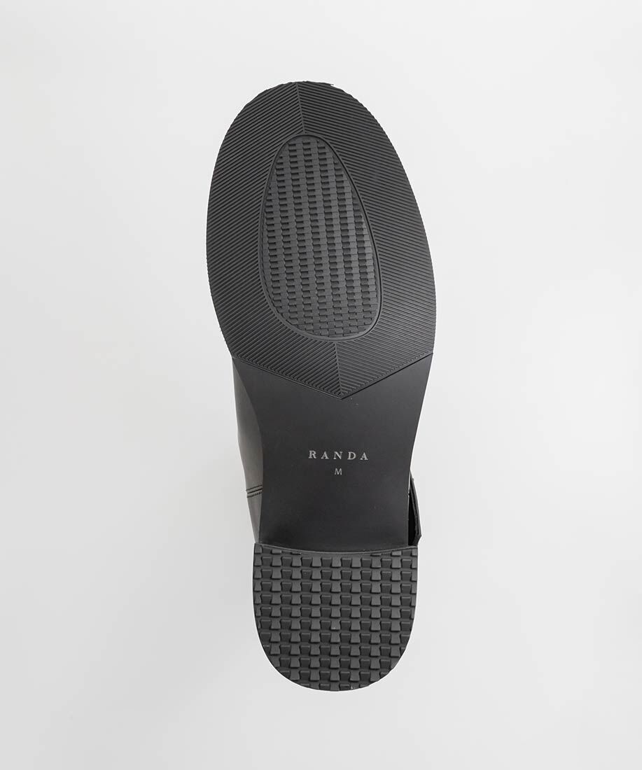  「ラウンドトゥニットドッキングロングブーツ」|ロングブーツ|