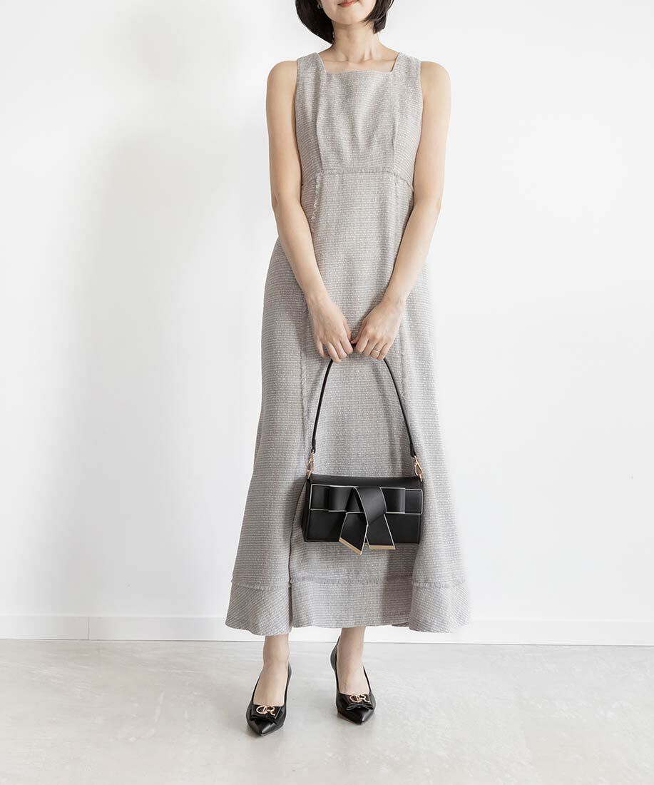  「【走れる美脚パンプス】ビジューモノグラムリボンフィットパンプス」|パンプス|