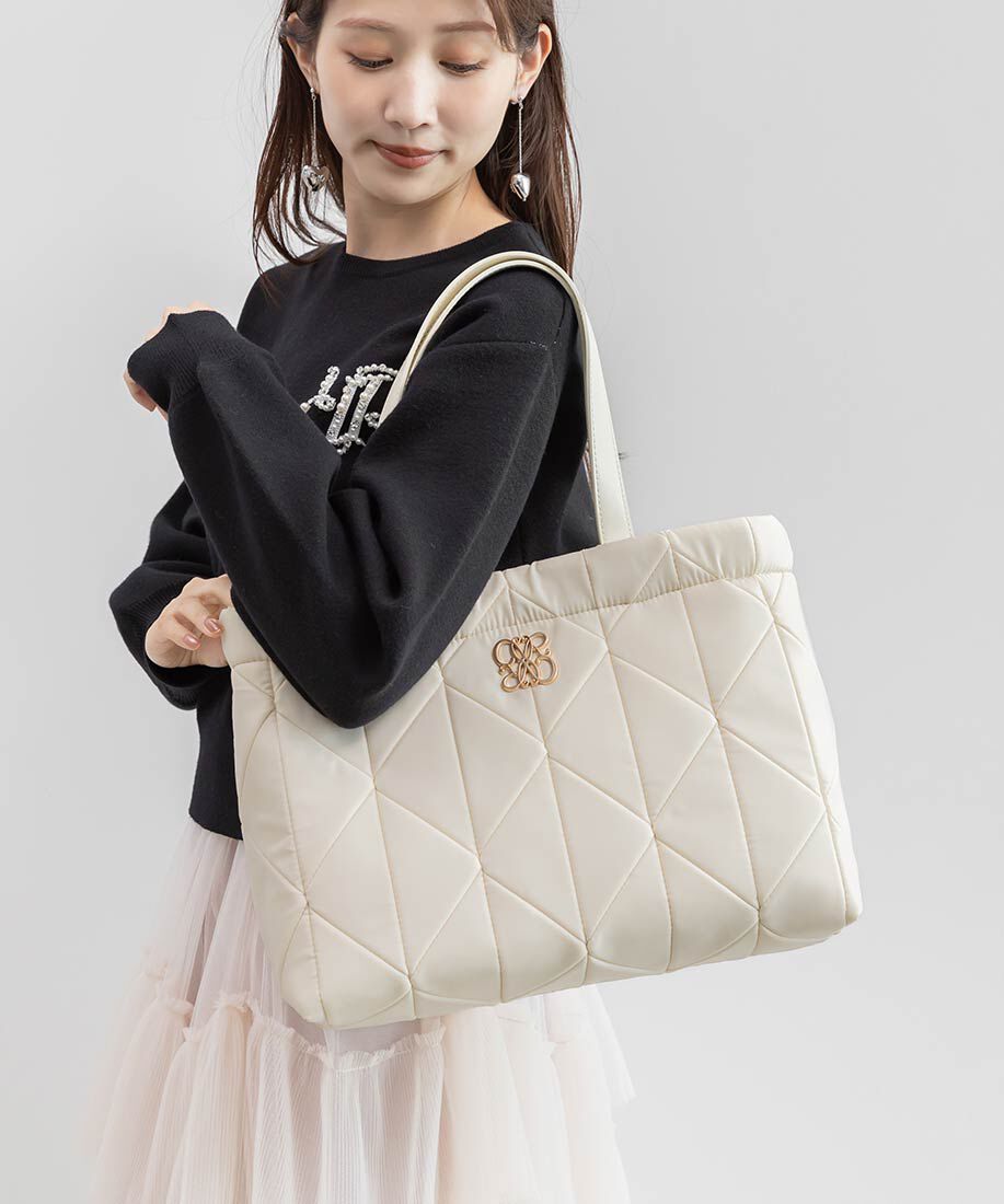  「【A4対応】2WAY パデッドトートバッグ」|トートバッグ|クリーム