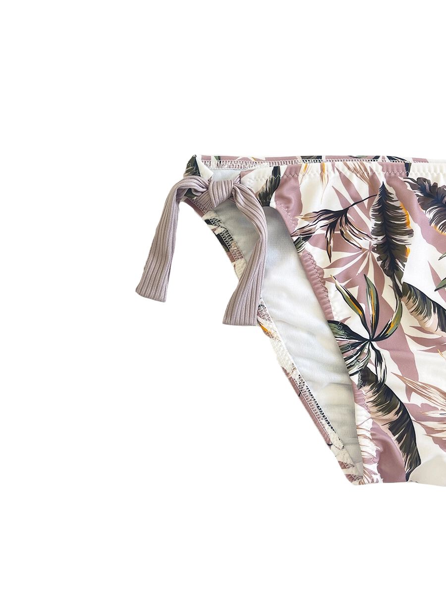 PEAK&PINE「ヴィンテージリーフ柄ショルダー三角ビキニ」|ビキニ|