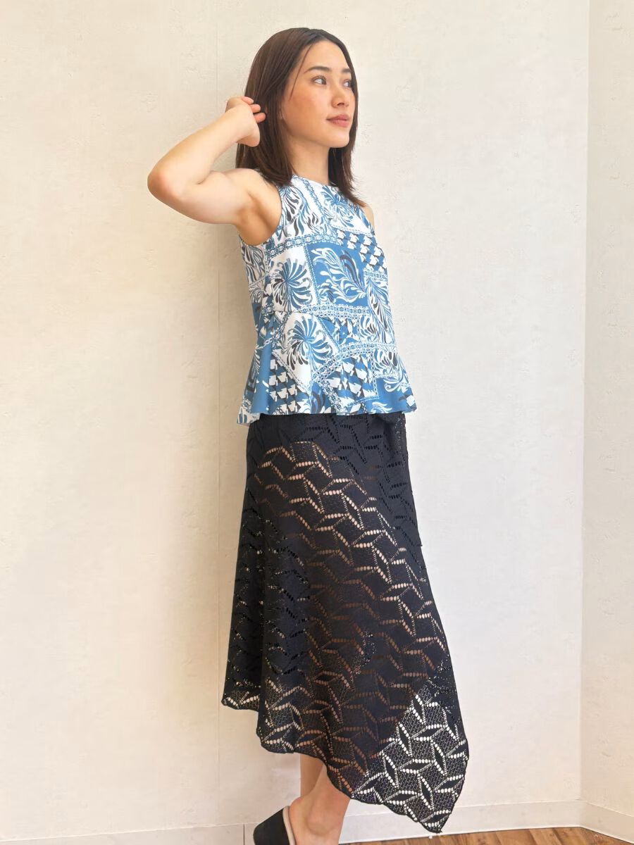 Riberce「【新作水着】ミックスエスニック柄タンクトップビキニ/タンキニ(265016)」|ビキニ|ブルー