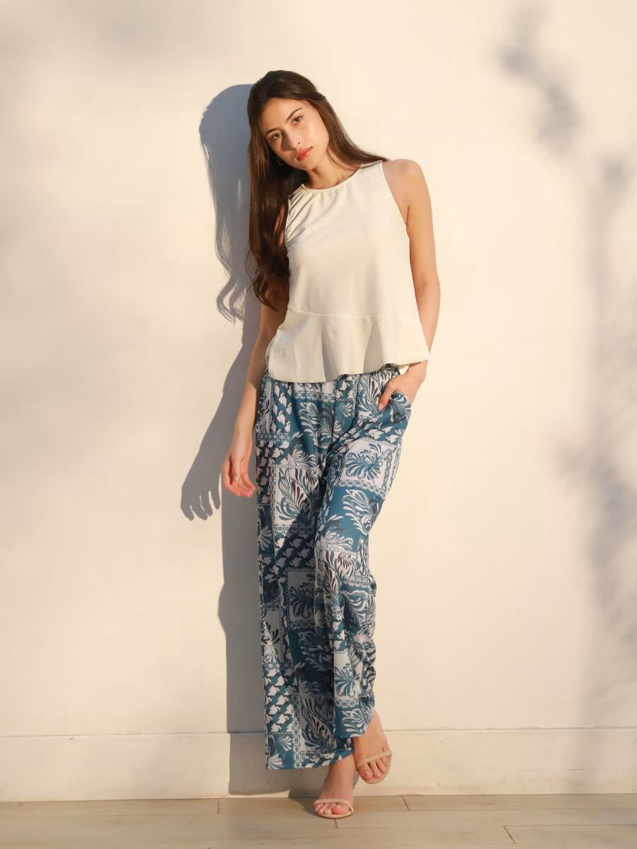 Riberce「【新作リゾートウェア】ミックスエスニック柄ロングパンツ(265019)」|スポーツ|