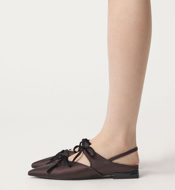 SY UNITED ARROWS「＜SY＞ポインテッド リボン バックベルト フラット15&uarr;」|パンプス|