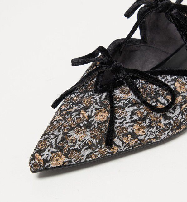 SY UNITED ARROWS「＜SY＞ポインテッド リボン バックベルト フラット15&uarr;」|パンプス|