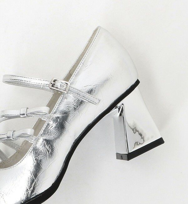 SY UNITED ARROWS「＜SY＞ダブルリボン スクエア パンプス60&uarr;」|パンプス|