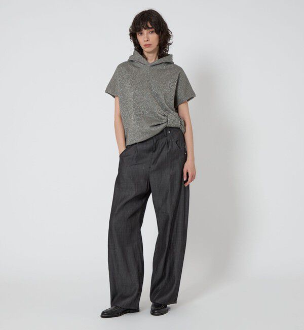 ASTRAET「＜ASTRAET＞ラメ ウラケ フーデッド ノースリーブプルオーバー」|パーカー|