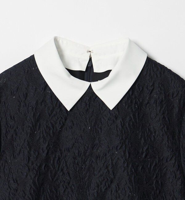 UNITED ARROWS「GISHA 2トーン ジャガード ブラウス」|シャツ・ブラウス|