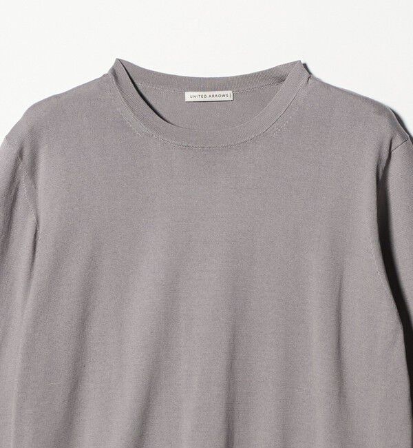 UNITED ARROWS「コットン ハイゲージ クルーネック ニット」|ニット・セーター|