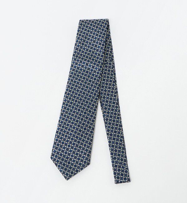UNITED ARROWS「スクエア ジャガード ネクタイ」|ネクタイ・蝶ネクタイ|NAVY
