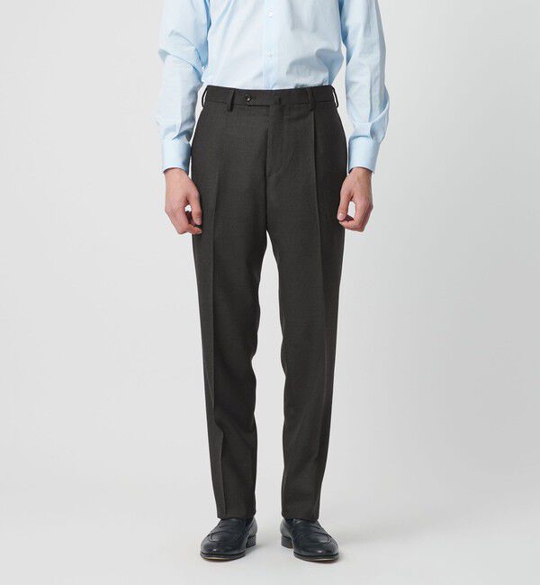 UNITED ARROWS「サージ クリース テーパード １プリーツ スラックス」|スラックス|