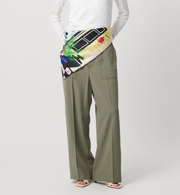 UNITED ARROWS「アセテートポリエステル ベイカーパンツ」|チノ|