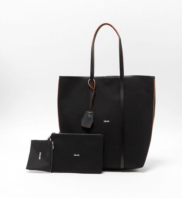 UNITED ARROWS「＜hALON＞ボンディング ビッグ トートバッグ」|トートバッグ|BLACK