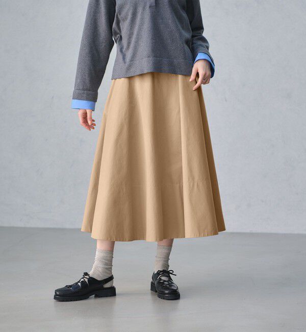UNITED ARROWS「チノ フレアスカート」|フレア|BEIGE