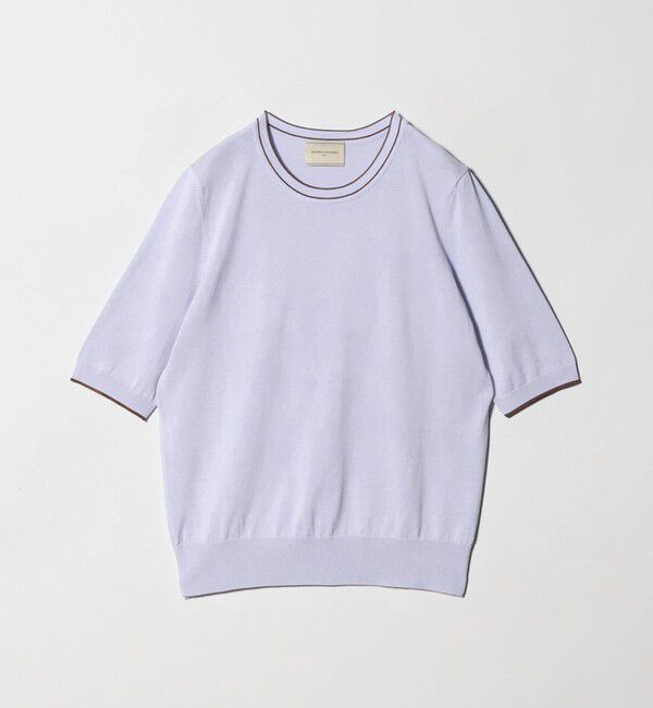 UNITED ARROWS「18G ハーフスリーブ クルーネックニット ‐ウォッシャブル‐」|ニット・セーター|