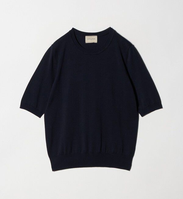 UNITED ARROWS「18G ハーフスリーブ クルーネックニット ‐ウォッシャブル‐」|ニット・セーター|