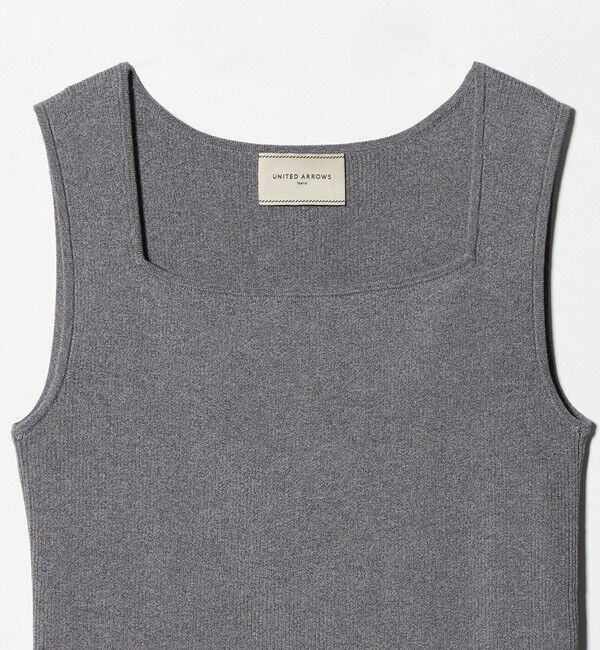 UNITED ARROWS「リブ スクエア キャミソールニット ‐ウォッシャブル‐」|タンクトップ|