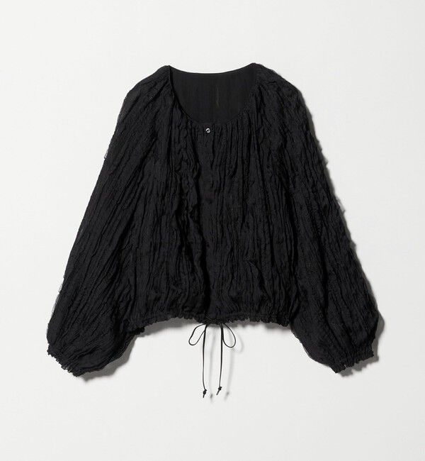 UNITED ARROWS「シャーリング フリル ブラウス」|シャツ・ブラウス|