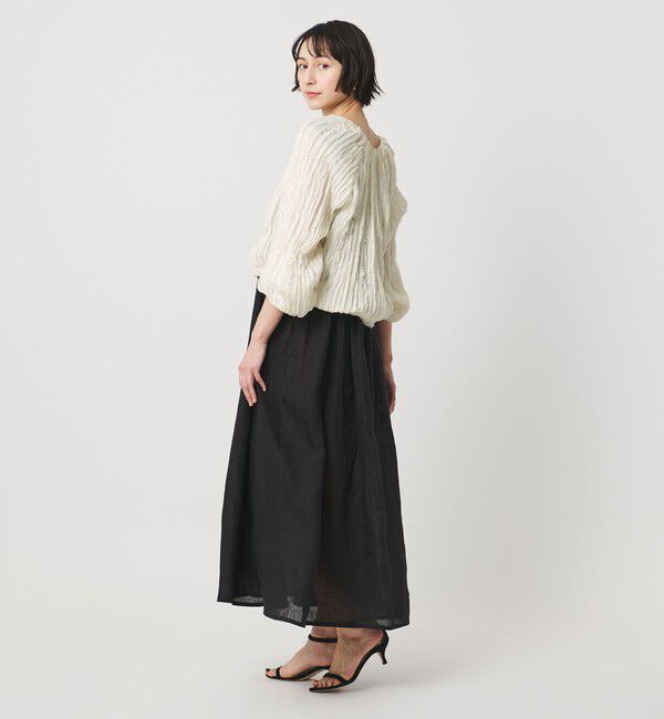 UNITED ARROWS「シャーリング フリル ブラウス」|シャツ・ブラウス|