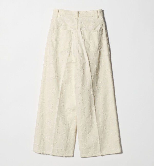 UNITED ARROWS「ジャガード タック ワイドパンツ ‐ウォッシャブル‐」|チノ|