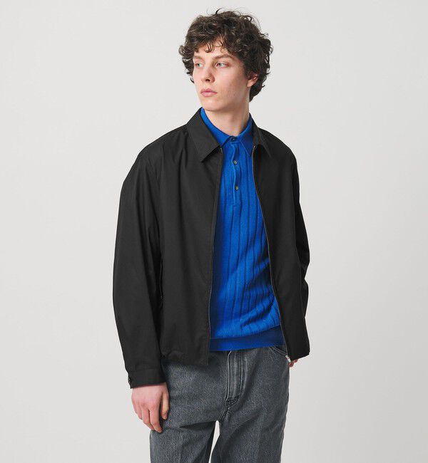 UNITED ARROWS「スムース タイプライター モダン ハリントン ブルゾン」|ブルゾン・スタジャン|BLACK