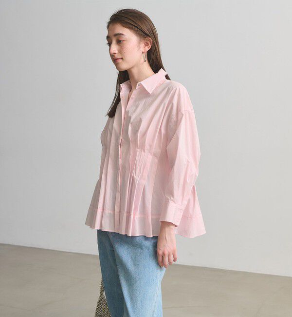 UNITED ARROWS「ピンタック シャツブラウス」|シャツ・ブラウス|LT.PINK