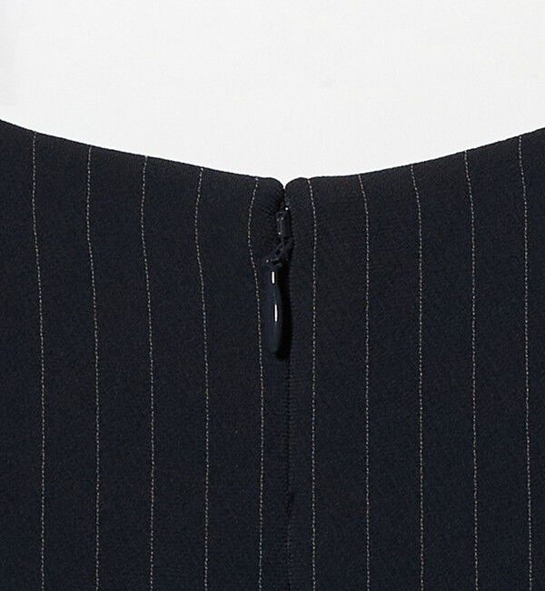 UNITED ARROWS「Drapy ピンストライプ ショートスリーブ ワンピース ‐ウォッシャブル‐」|ワンピース|