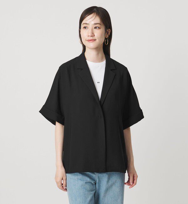 UNITED ARROWS「イージー テーラード ジャケット ‐吸水速乾 帯電防止 接触冷感 ウォッシャブル‐」|テーラードジャケット|