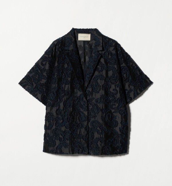 UNITED ARROWS「カット ジャガード ジャケット ‐ウォッシャブル‐」|テーラードジャケット|NAVY