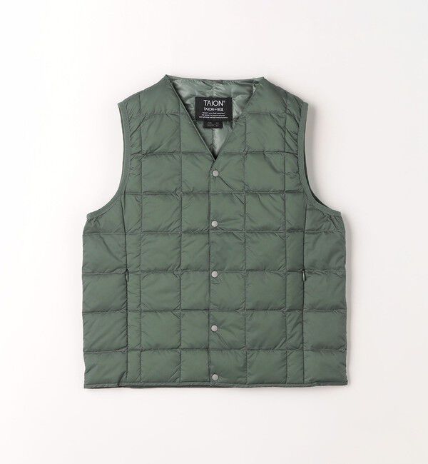 UNITED ARROWS green label relaxing「＜TAION＞ベーシック Vネックボタン インナーダウンベスト / キッズ  140cm-150cm」|ダウンベスト・ベスト|KELLY