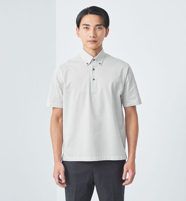 UNITED ARROWS green label relaxing「DUADRY CLEAN バーズアイ ボタンダウン ポロシャツ -吸水速乾・抗菌-」|ポロシャツ|