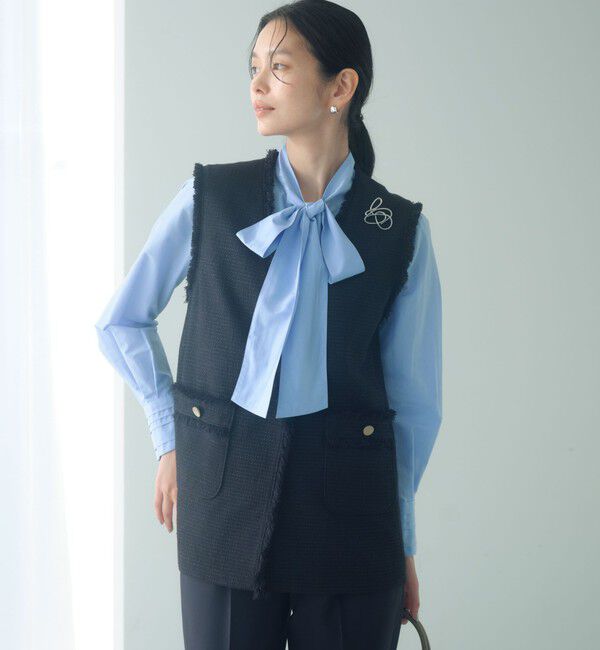 UNITED ARROWS green label relaxing「［size SHORTあり］ライト ツイードライク ジレ」|ベスト・ジレ|