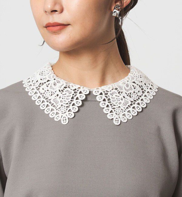 UNITED ARROWS green label relaxing「【WEB限定】エリレース 2WAY ニット プルオーバー ウォッシャブル」|ニット・セーター|