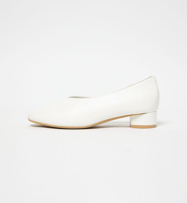 UNITED ARROWS green label relaxing「ラウンド キリカエ Vカット パンプス 撥水」|パンプス|WHITE