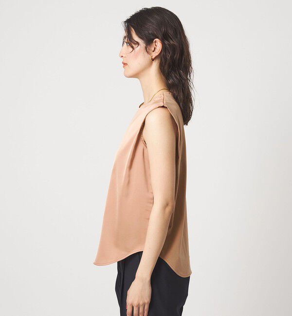 UNITED ARROWS green label relaxing「サテン ドッキング ラウンドヘム タンクトップ カットソー」|Tシャツ・カットソー|