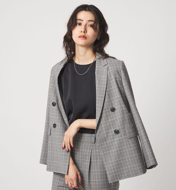 UNITED ARROWS green label relaxing「サテン ドッキング ラウンドヘム タンクトップ カットソー」|Tシャツ・カットソー|